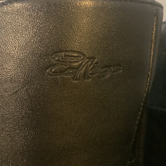 Aqua College square toe Leather calf high heel boots water proof aqua protect 7M - Picture 6 of 12